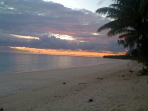 Arno, Marshall Islands at sunrise - one of the most powerful places we have ever practiced qi gong. 